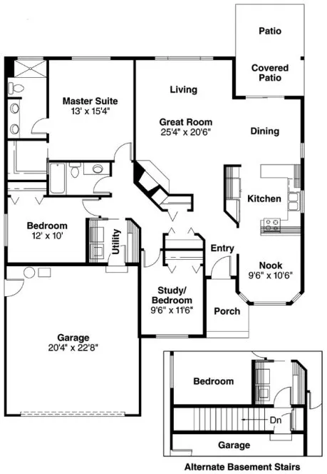 Main Floor Plan for House Plan #349133