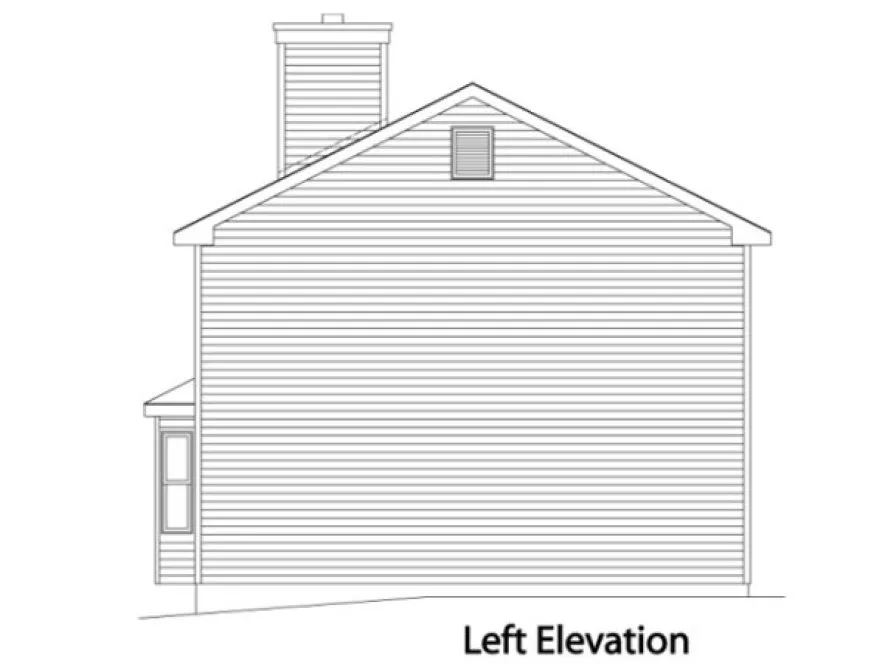 Left Elevation for House Plan #419099