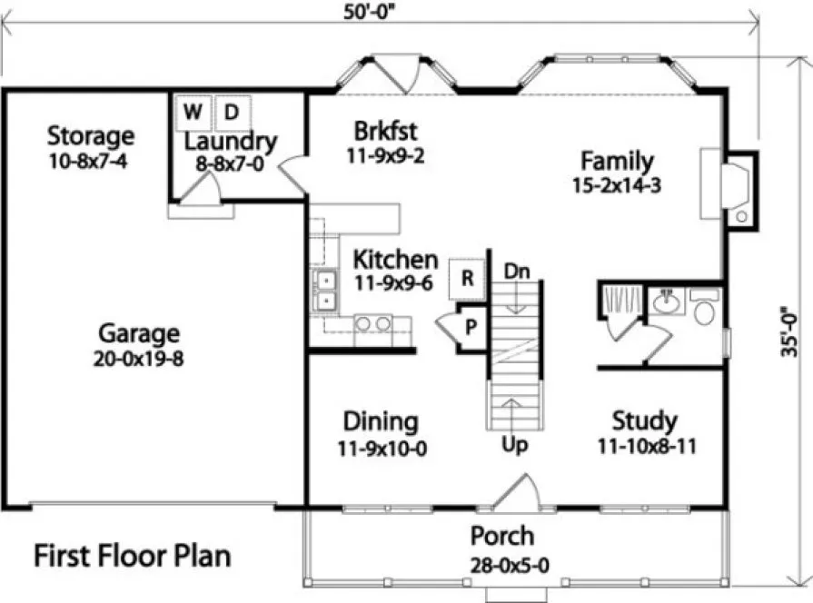 Main Floor Plan for House Plan #419099