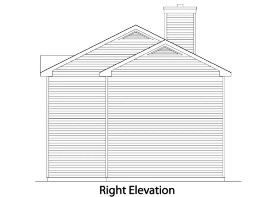 Right Elevation for House Plan #410199