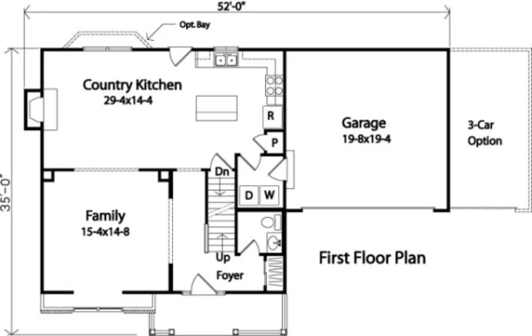 Main Floor Plan for House Plan #410199