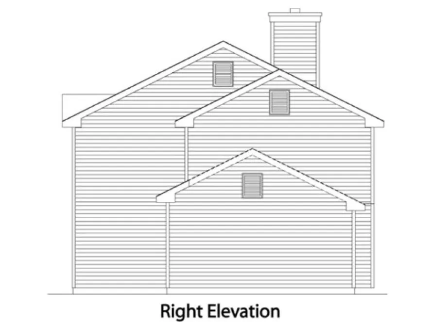 Right Elevation for House Plan #411199