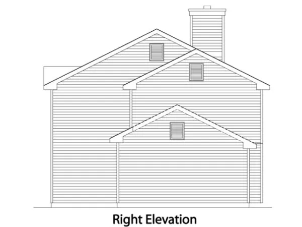 Right Elevation for House Plan #411199