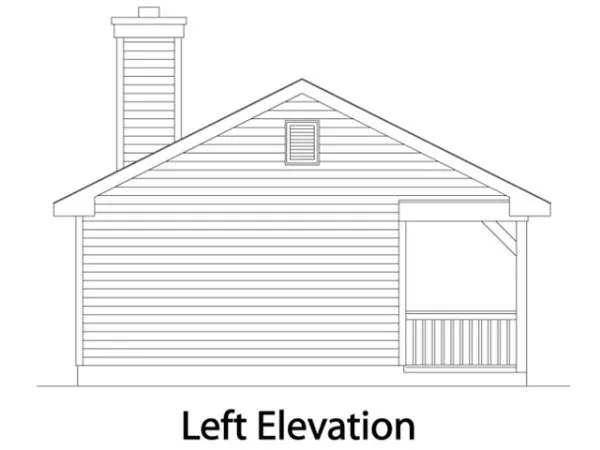 Left Elevation for House Plan #412199