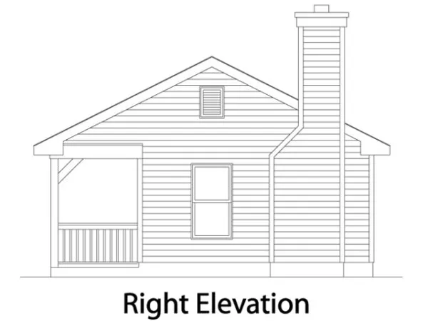 Right Elevation for House Plan #412199