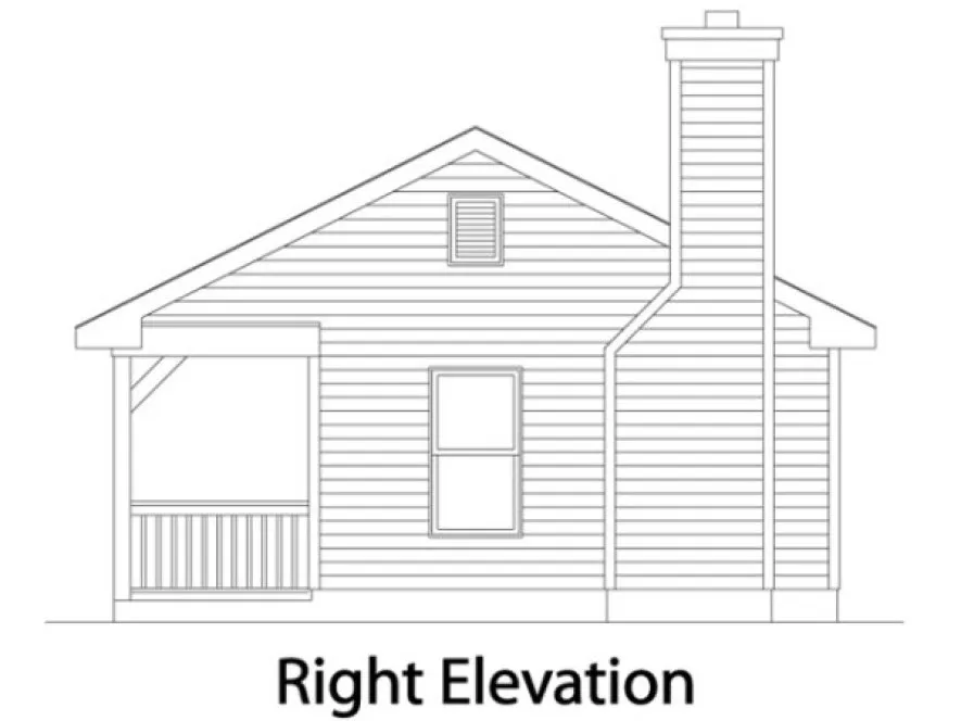 Right Elevation for House Plan #412199