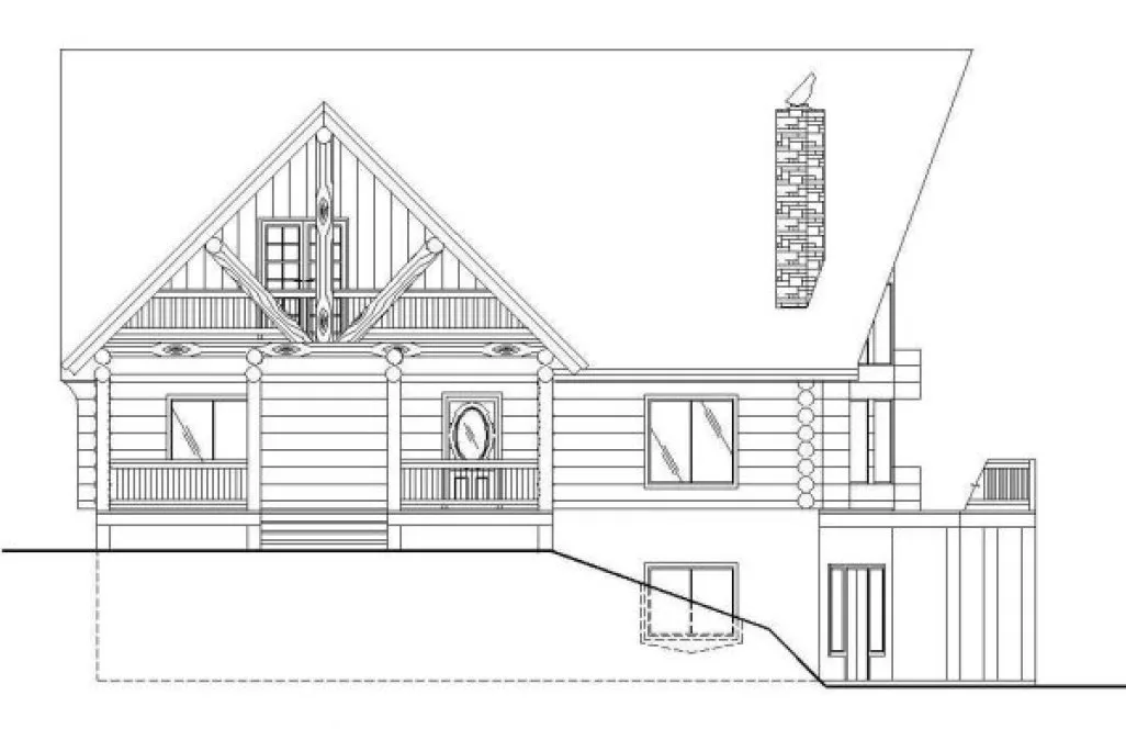Right Elevation for House Plan #453101