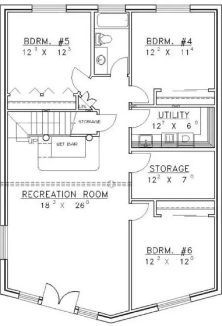 Basement Plan for House Plan #453101