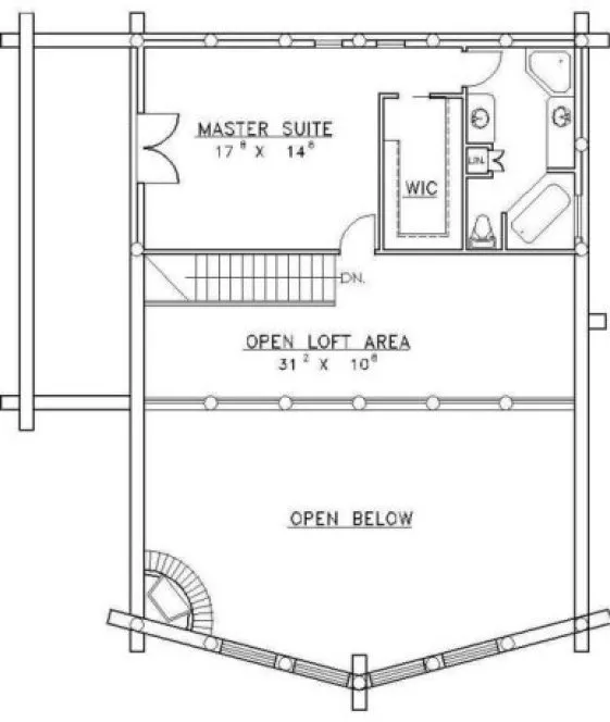 Second Floor Plan for House Plan #453101