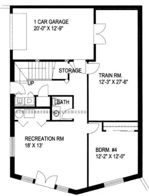 Basement Plan for House Plan #454101