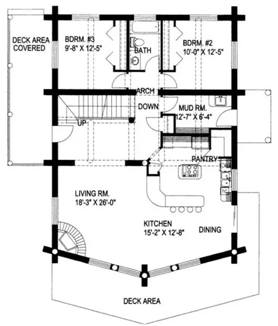 Main Floor Plan for House Plan #454101