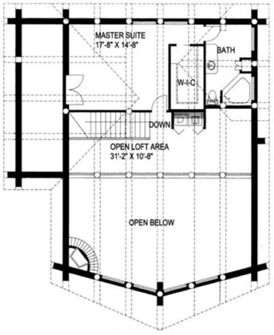 Second Floor Plan for House Plan #454101