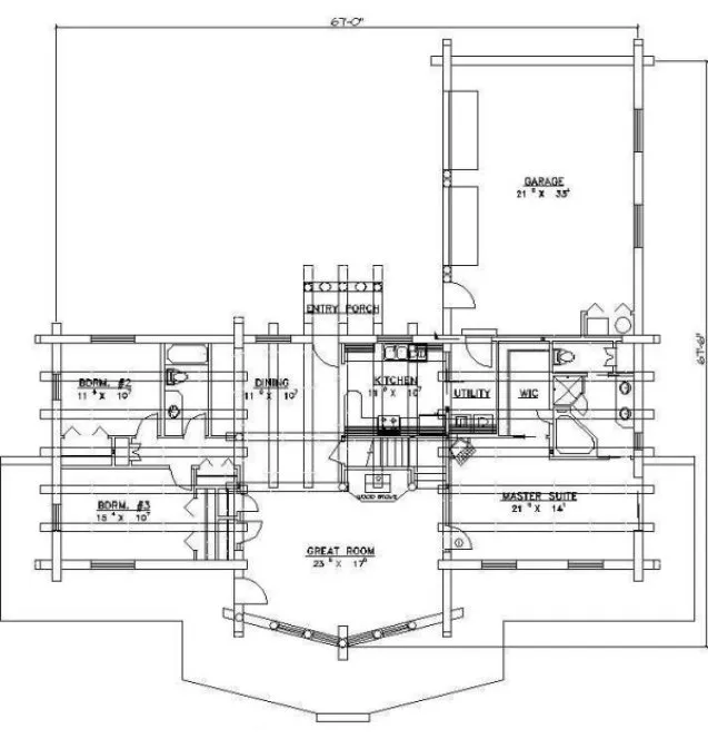 Main Floor Plan for House Plan #455101