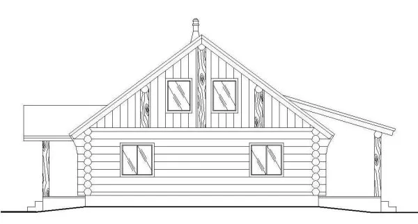 Left Elevation for House Plan #457101
