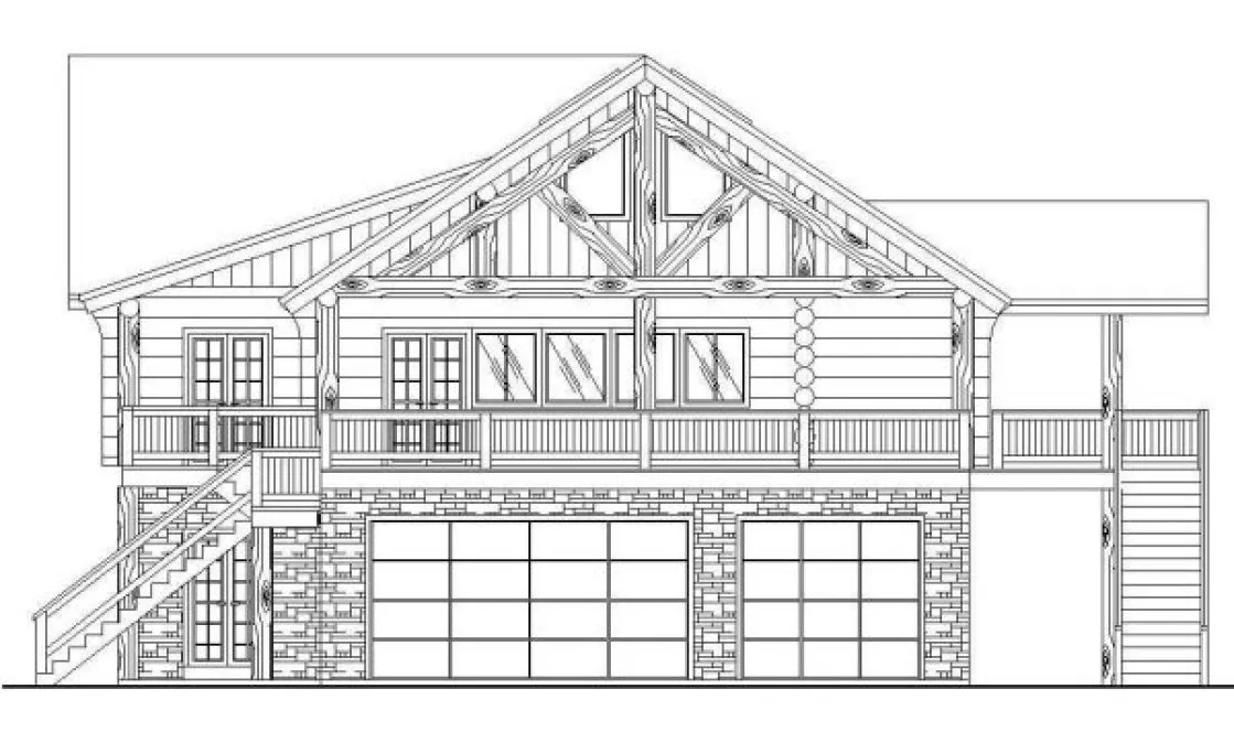 Left Elevation for House Plan #458101