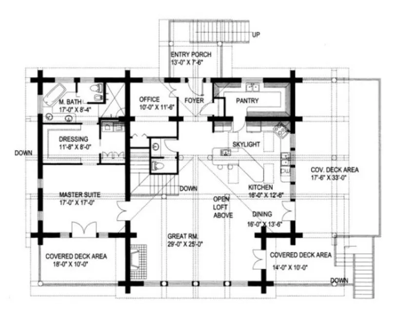 Main Floor Plan for House Plan #458101