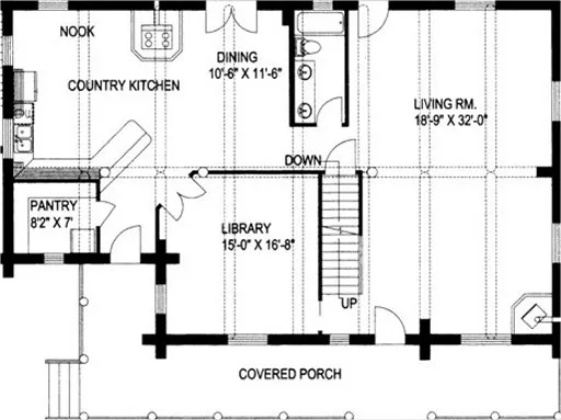 Main Floor Plan for House Plan #459101