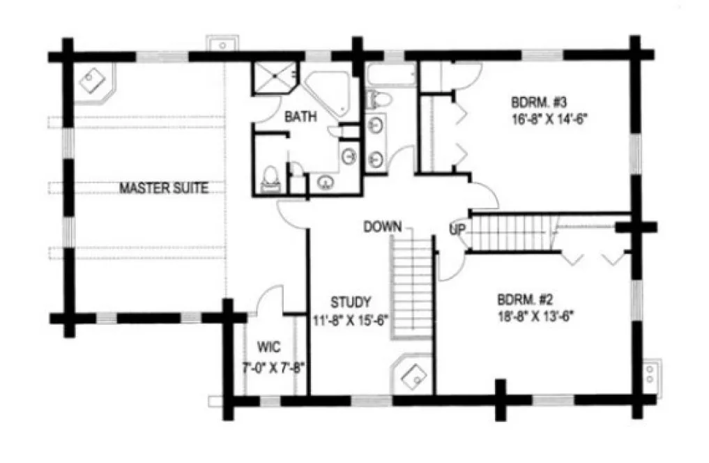 Second Floor Plan for House Plan #459101