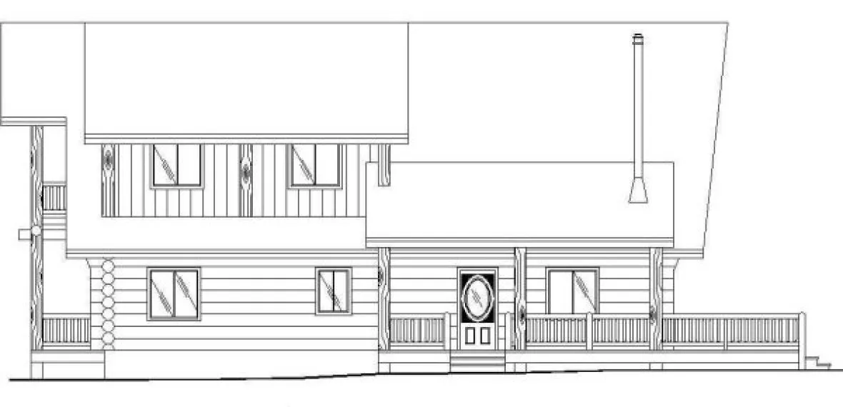 Left Elevation for House Plan #451201
