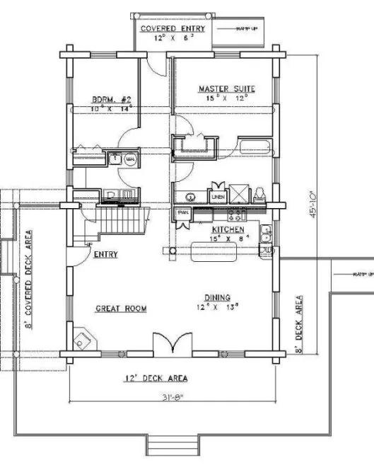 Main Floor Plan for House Plan #451201