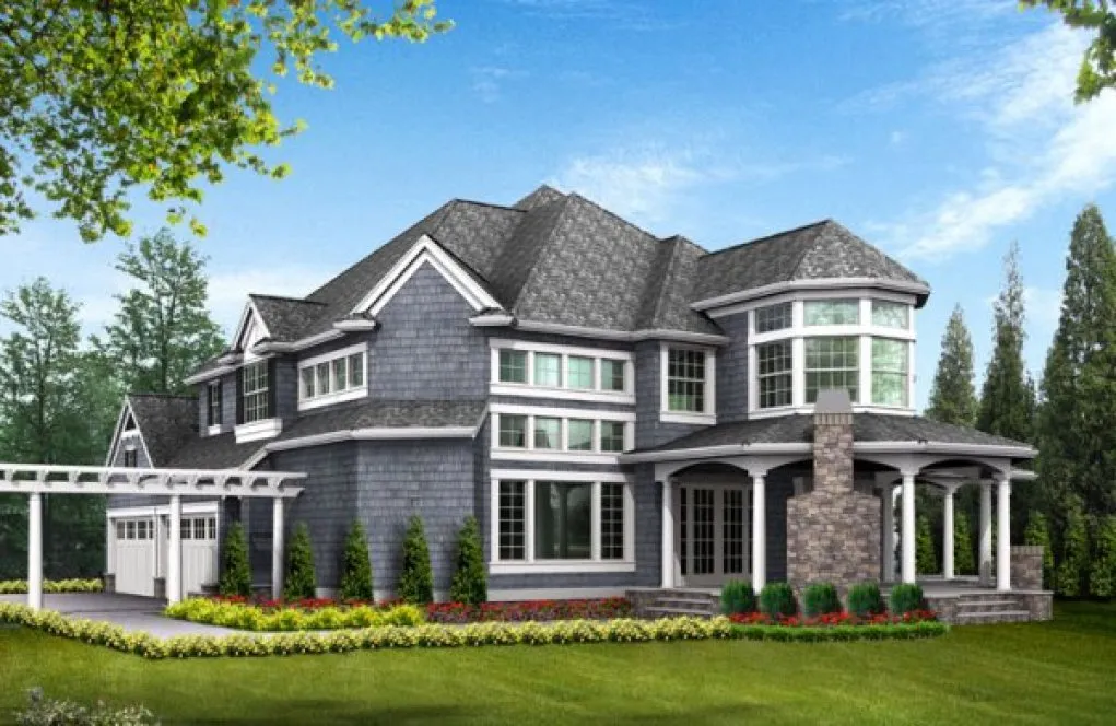 Rear Elevation for House Plan #335274