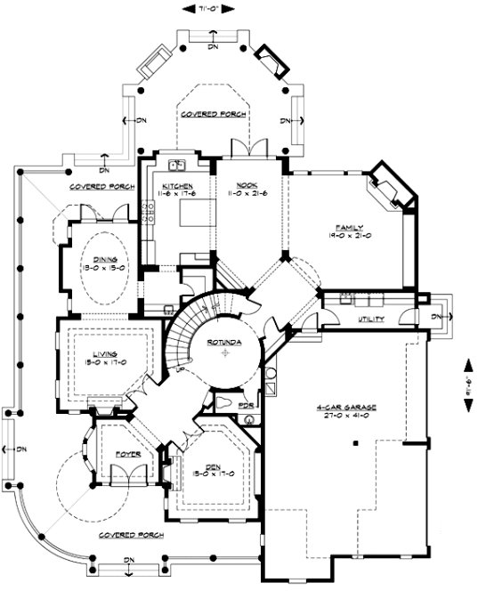 Main Floor Plan for House Plan #335274