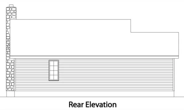 Rear Elevation for House Plan #416199