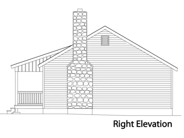 Right Elevation for House Plan #416199