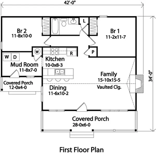 Main Floor Plan for House Plan #416199