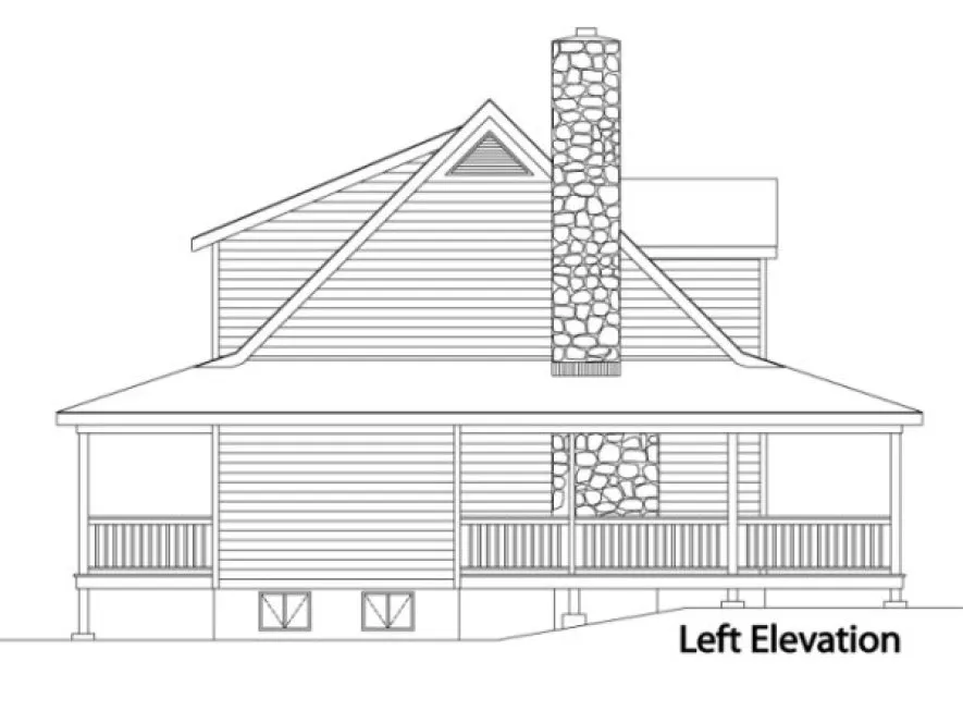 Left Elevation for House Plan #417199