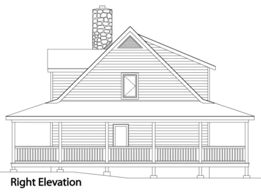 Right Elevation for House Plan #417199