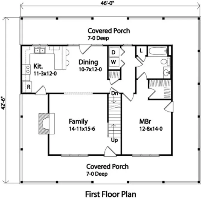 Main Floor Plan for House Plan #417199