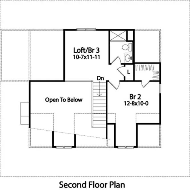Second Floor Plan for House Plan #417199