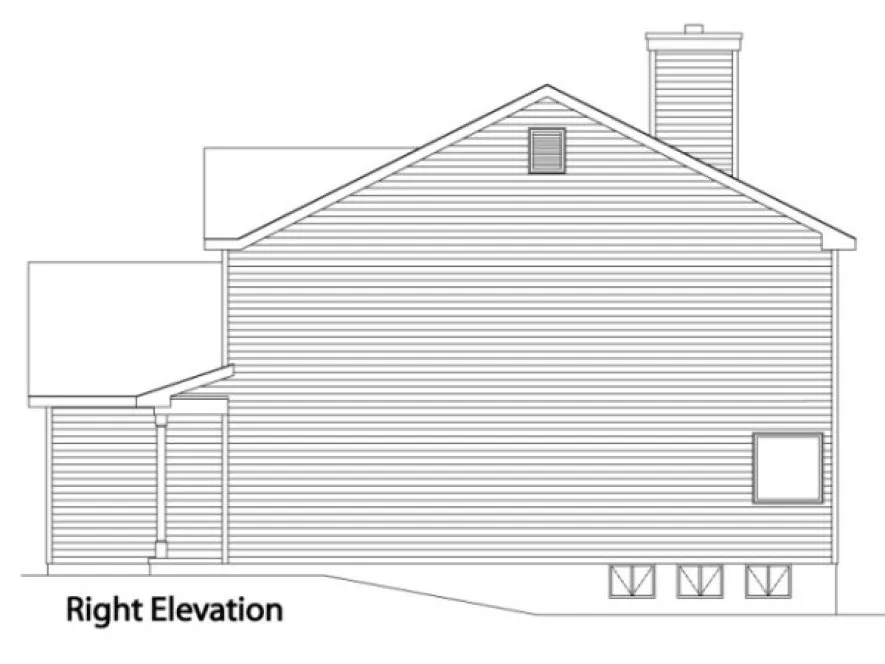 Right Elevation for House Plan #410299