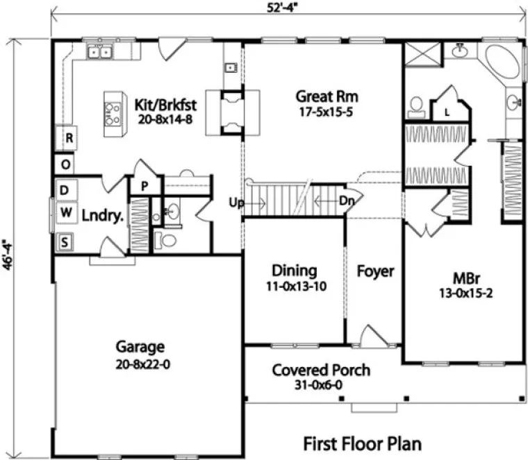 Main Floor Plan for House Plan #410299