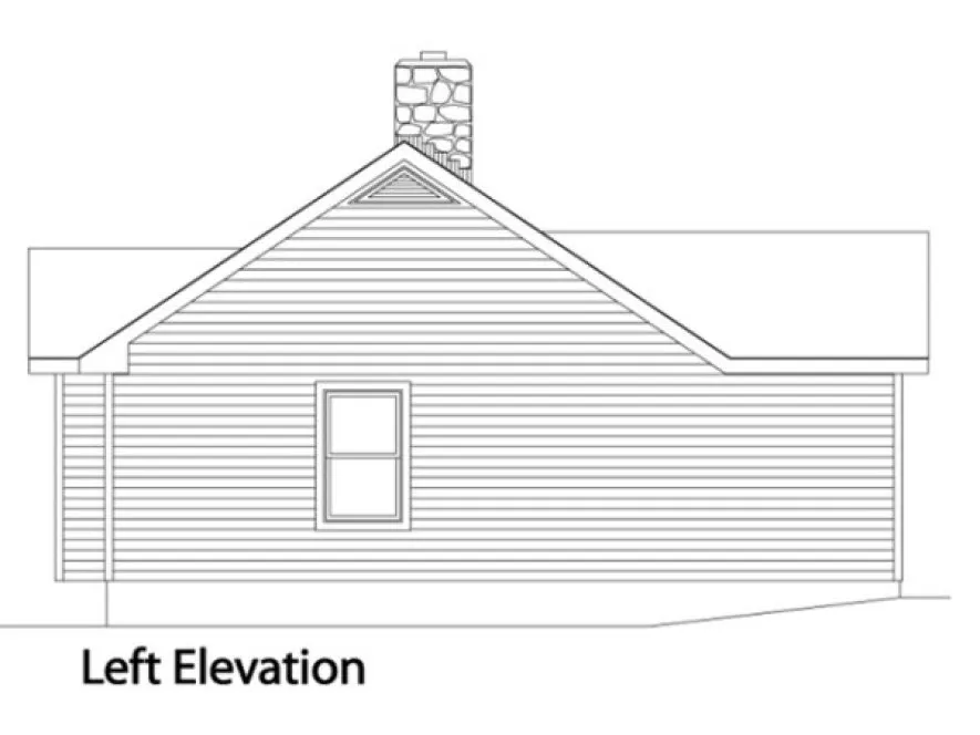 Left Elevation for House Plan #411299