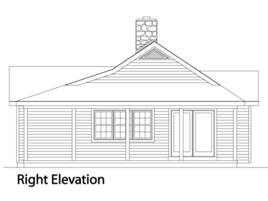 Right Elevation for House Plan #411299