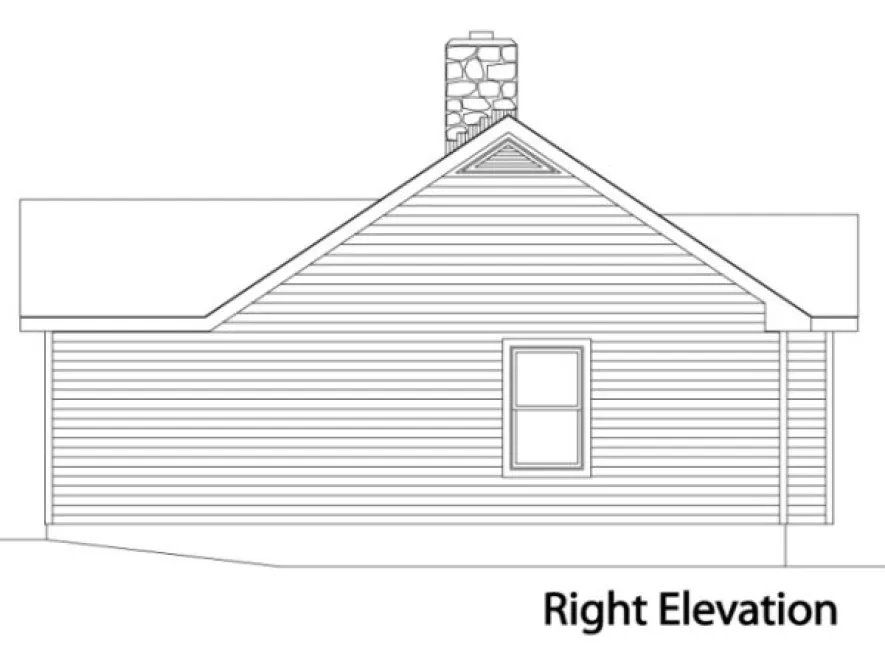 Right Elevation for House Plan #412299