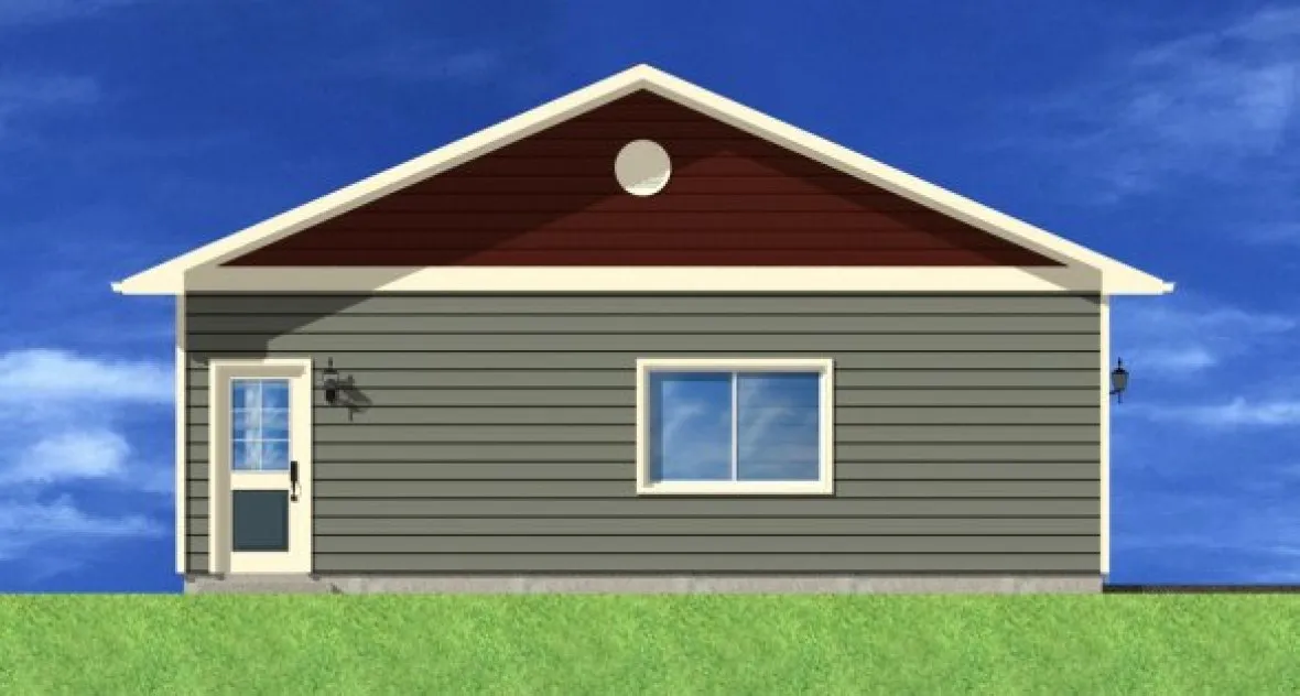 Left Elevation for House Plan #191009