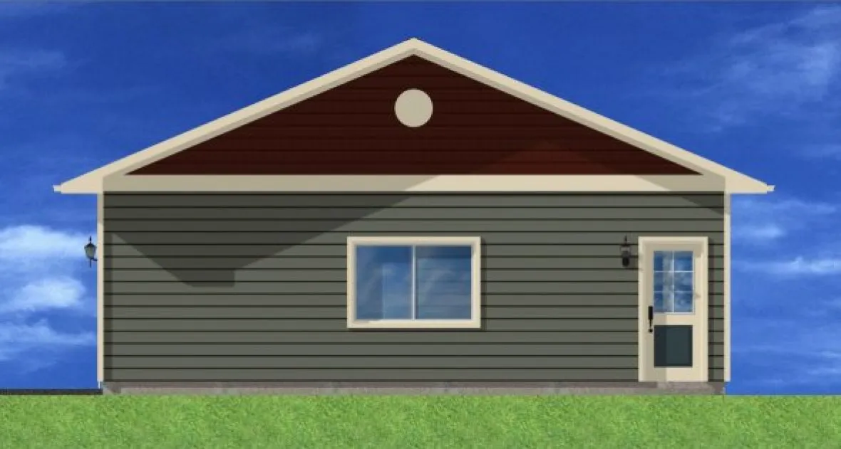 Right Elevation for House Plan #191009