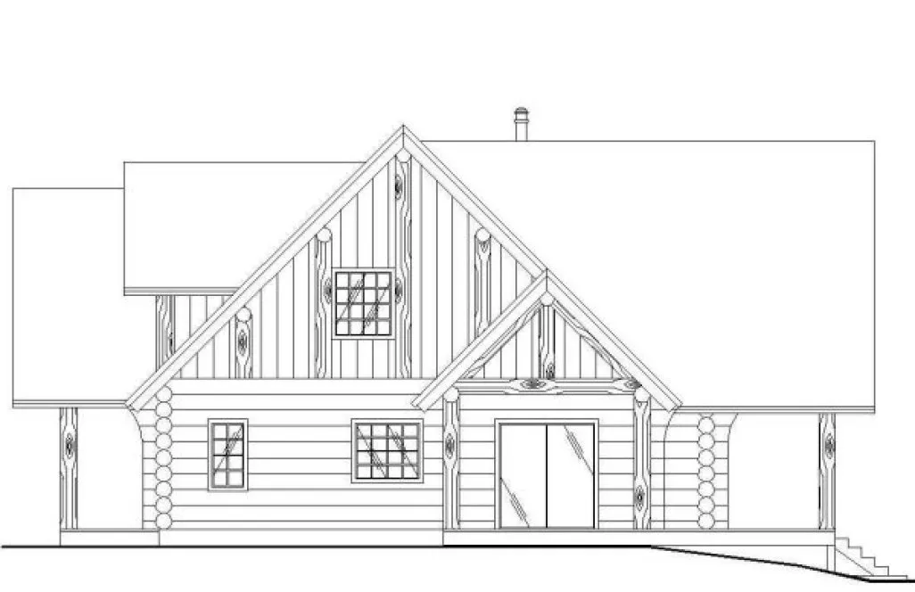 Right Elevation for House Plan #454201