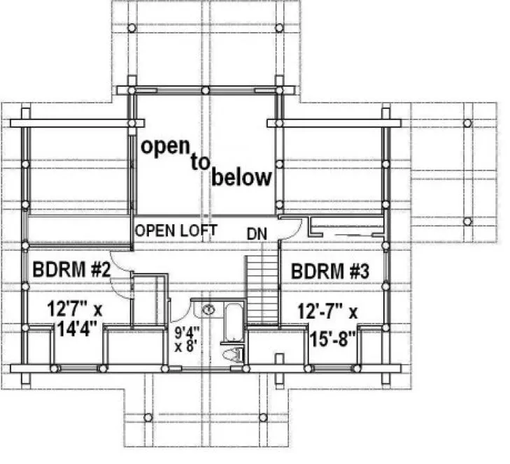 Second Floor Plan for House Plan #454201