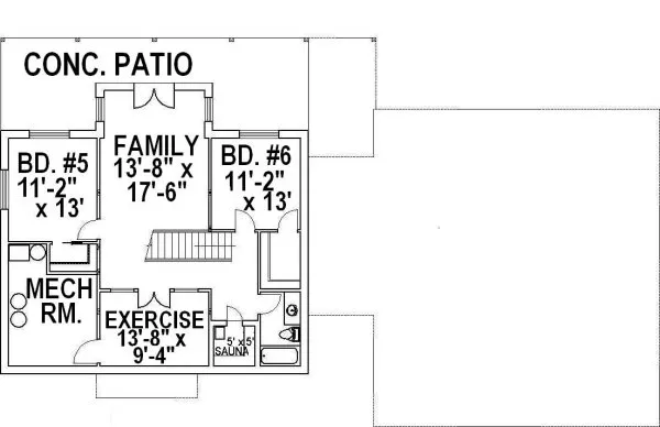 Basement Plan for House Plan #455201