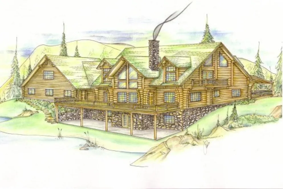 Full Rendering for House Plan #455201