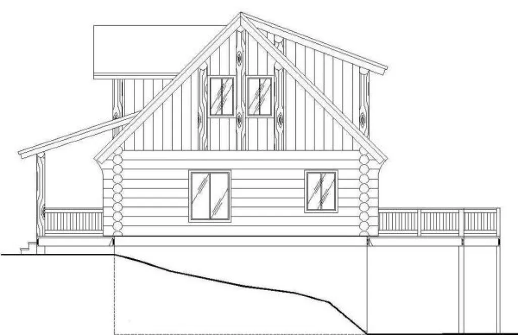 Right Elevation for House Plan #456201