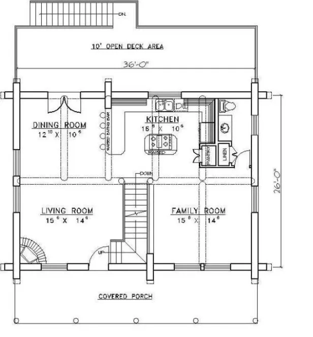 Main Floor Plan for House Plan #456201