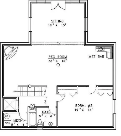 Basement Plan for House Plan #457201