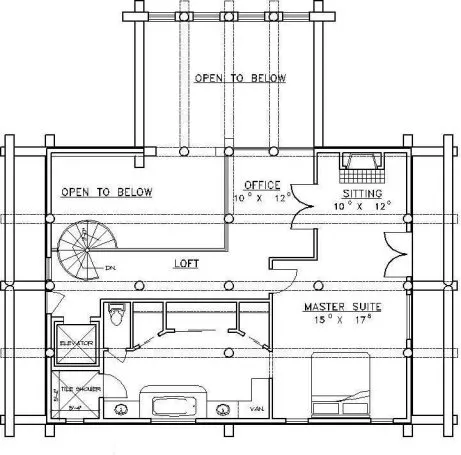Second Floor Plan for House Plan #457201