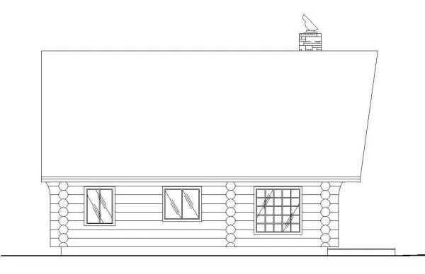 Left Elevation for House Plan #458201