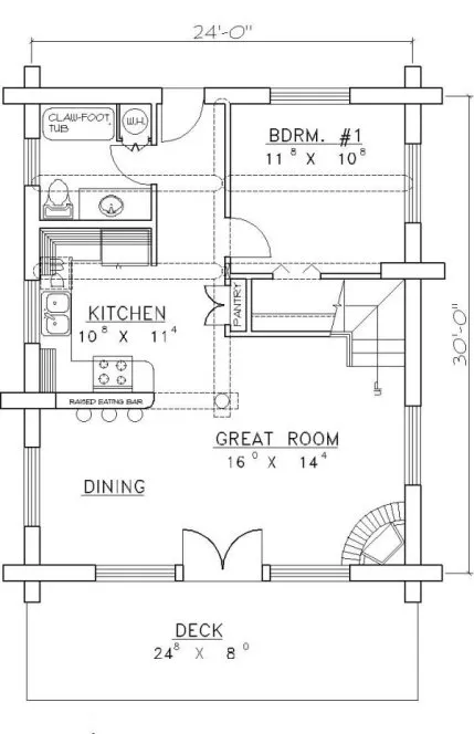 Main Floor Plan for House Plan #458201